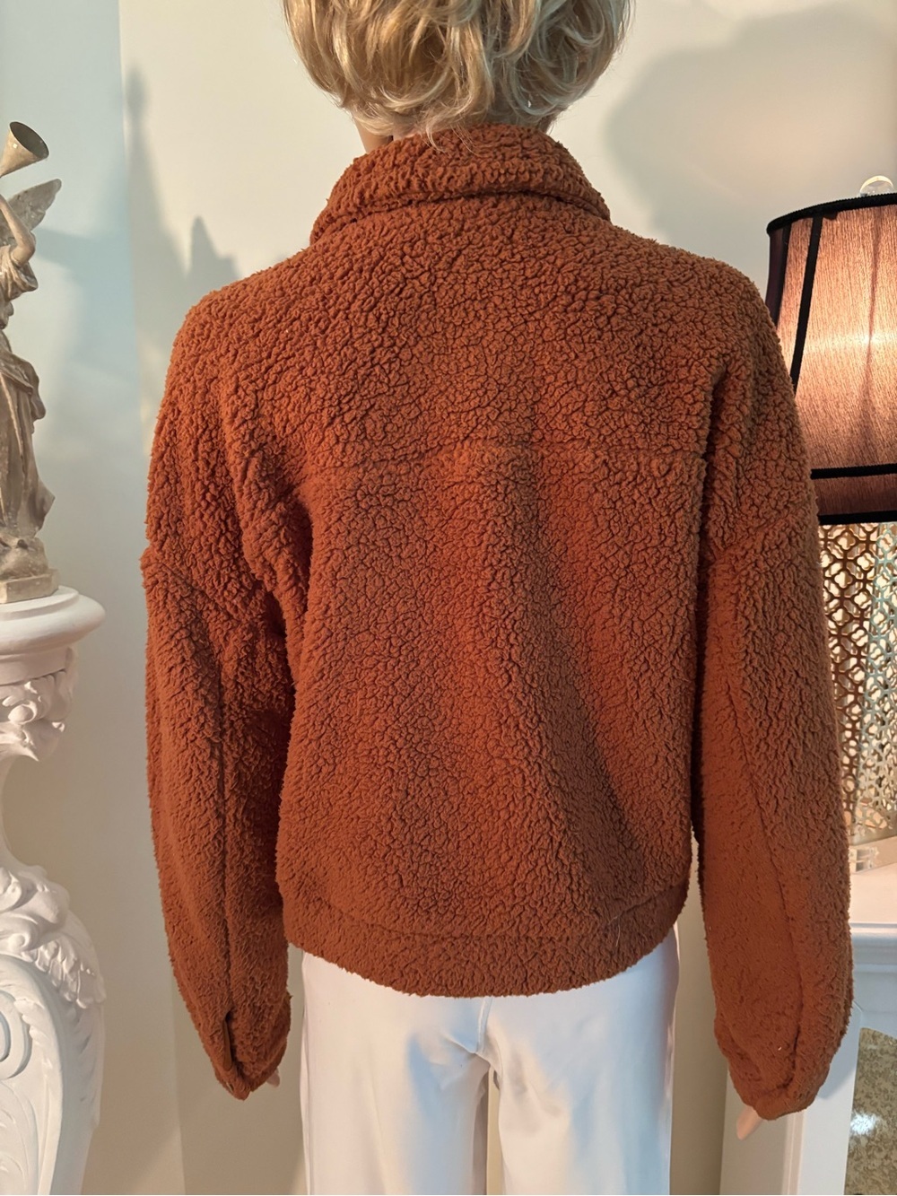 Hippie Rose Rust Teddy Sherpa Button-Up Jacket R1 - Picture 6 of 12